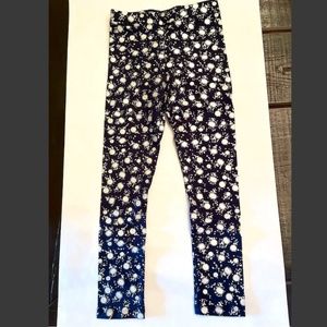 J.Crew Girls' Navy everyday leggings with Metallic Dandelions